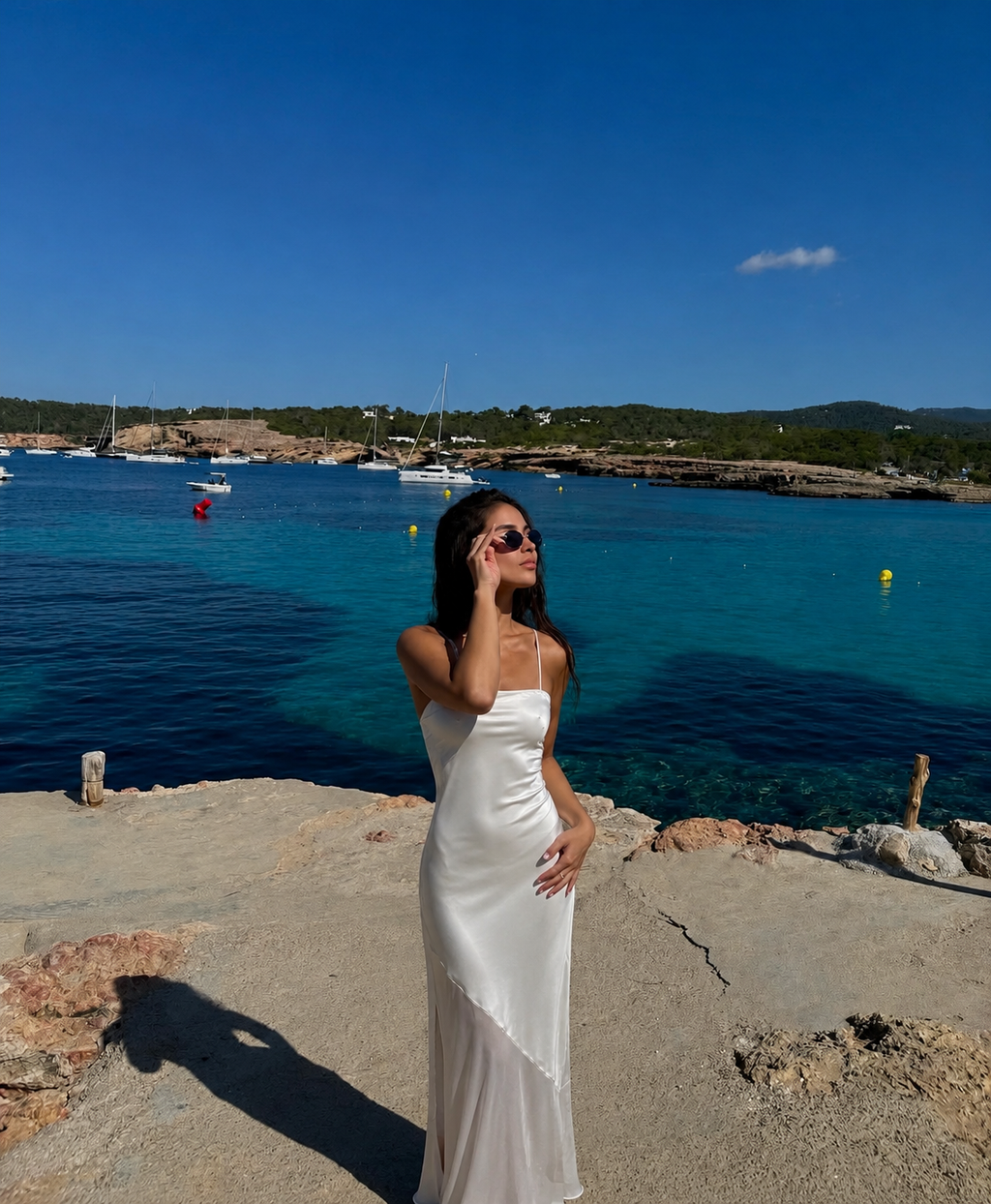 Robe Satin - Blanche