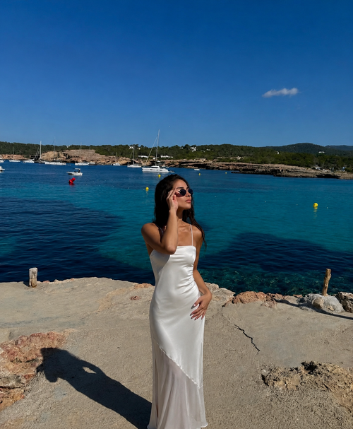 Robe Satin - Blanche